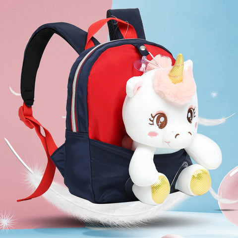 Image of Smily kiddos Unicorn Plush toy Backpack - Red