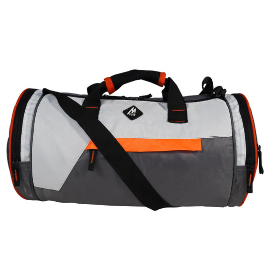 Mike Fit Gear Gym Bag - Grey & Neon Orange