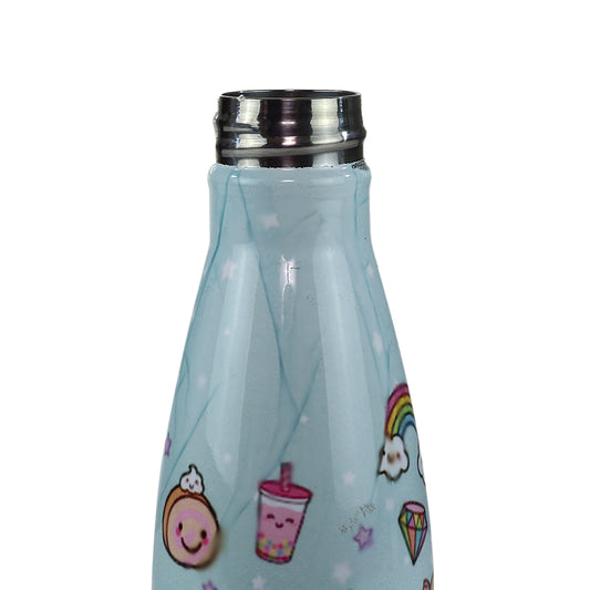 Smily Kiddos Steel Water Bottle light Blue  - Donut Theme