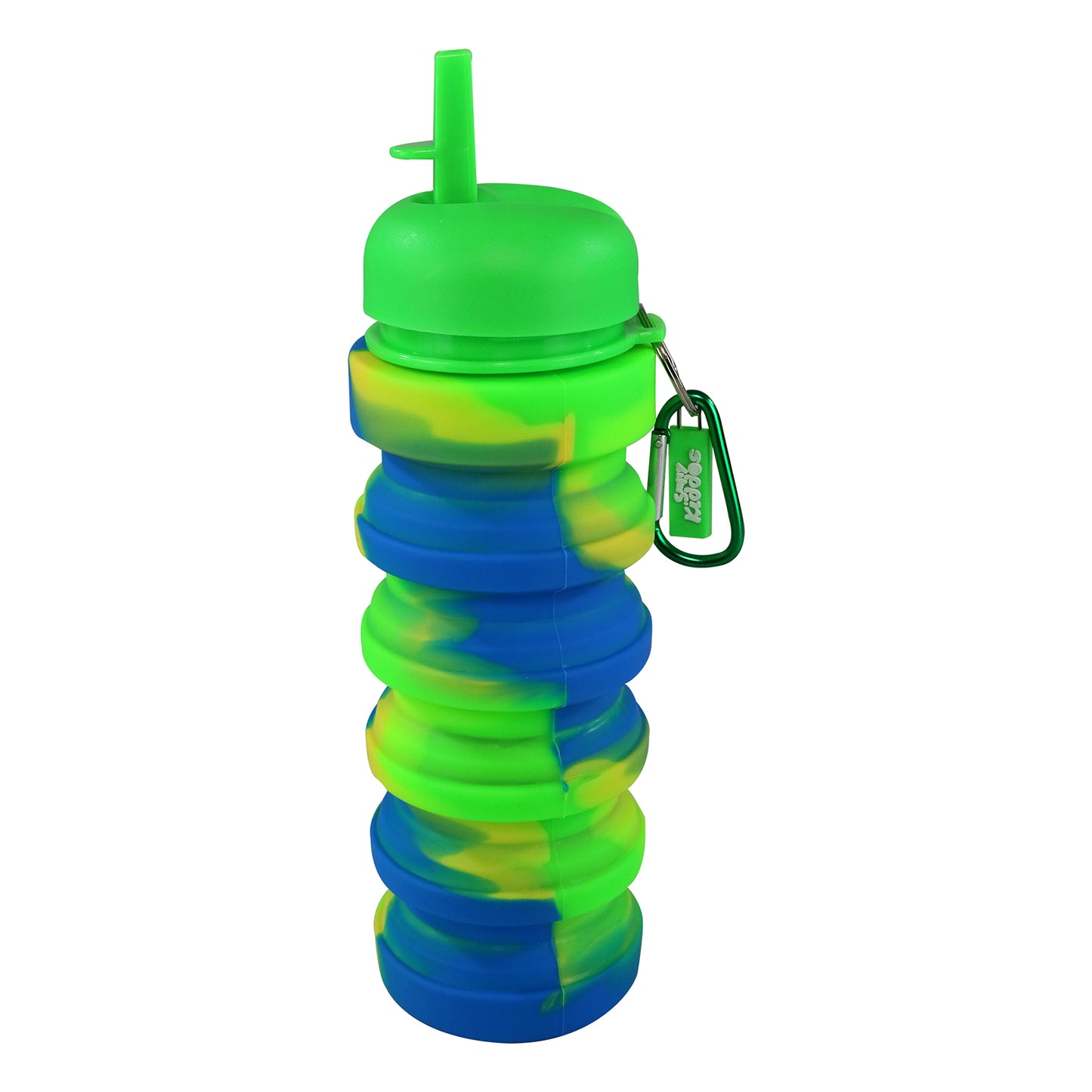 Smily Kiddos Silicone Expandable & Foldable Water Bottle Green