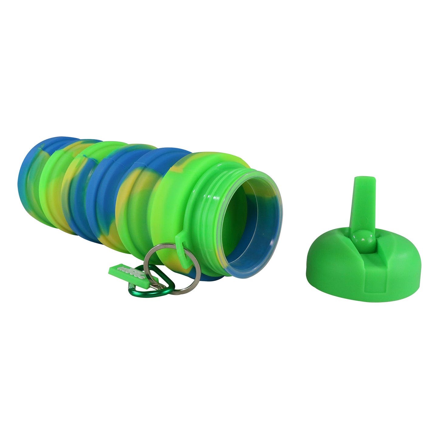 Smily Kiddos Silicone Expandable & Foldable Water Bottle Green