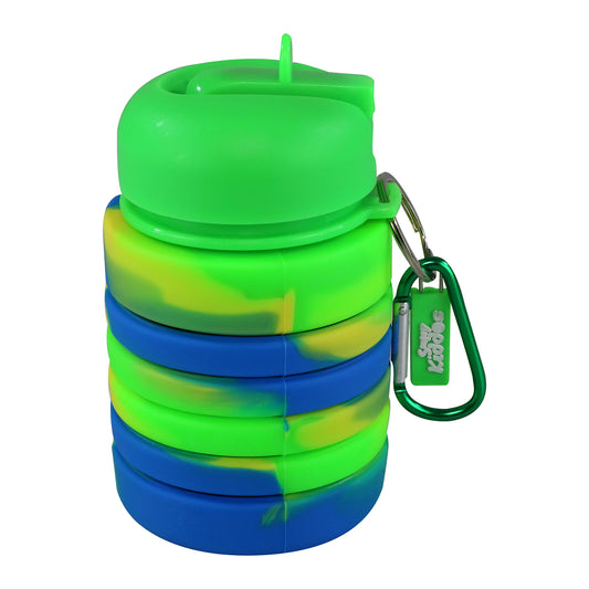 Smily Kiddos Silicone Expandable & Foldable Water Bottle Green