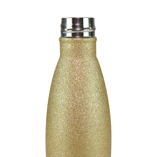 Smily Kiddos 500 ML Stainless Steel Water Bottle  - Glitter Gold