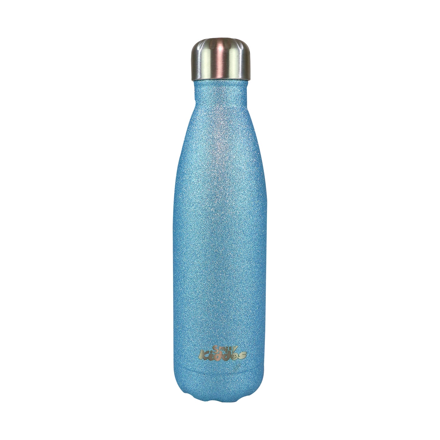 Smily Kiddos 500 ML Stainless Steel Water Bottle  - Glitter Light Blue