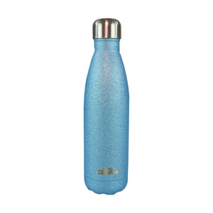 Smily Kiddos 500 ML Stainless Steel Water Bottle  - Glitter Light Blue