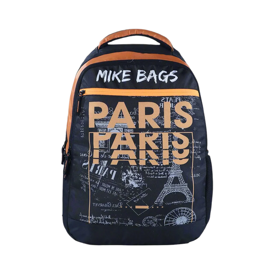 Mike Exquisite 27L School Backpack for Boys & Girls - Black
