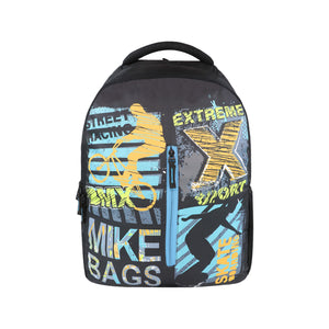 Mike Quadra Backpack-Black With Teal Blue Zip