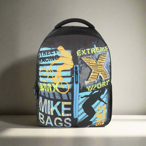 Image of Mike Quadra Backpack-Black With Teal Blue Zip