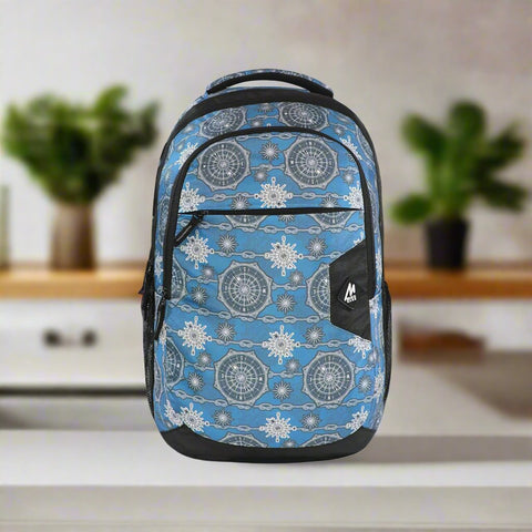 Image of Mike Splendid Laptop Backpack-Teal Blue & Black