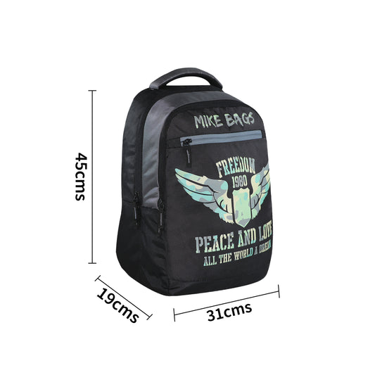 Mike Slate 26L School Backpack for Boys & Girls - Black