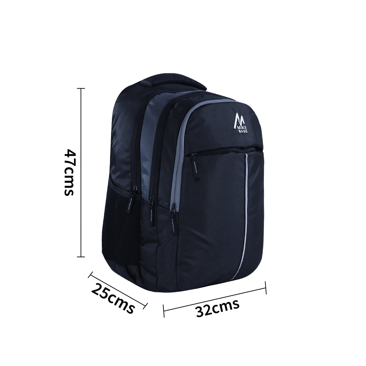 Mike Virgo 37L Laptop Backpack with Rain Cover - Black