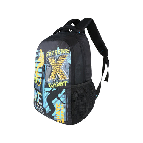 Image of Mike Quadra Backpack-Black With Teal Blue Zip