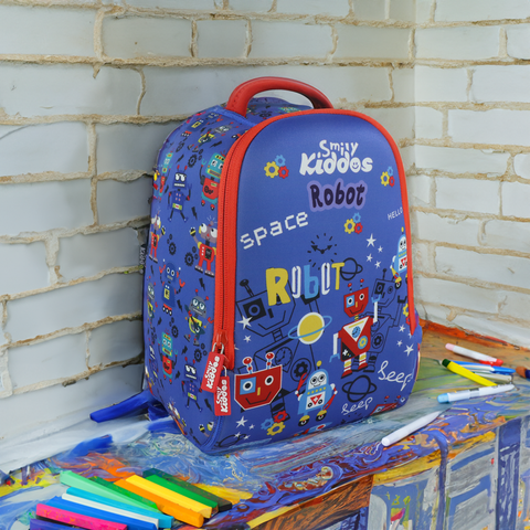Image of Smily Kiddos Preschool Backpack Robot Theme