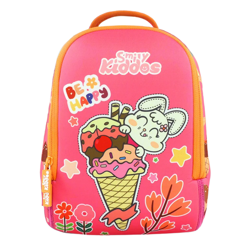 Image of Smily Kiddos Preschool Backpack Ice Cream Theme Pink