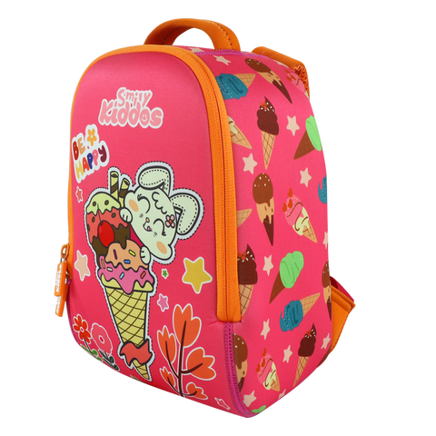 Image of Smily Kiddos Preschool Backpack Ice Cream Theme Pink