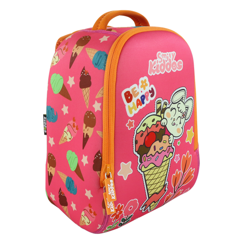 Image of Smily Kiddos Preschool Backpack Ice Cream Theme Pink