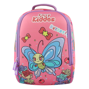 Smily Kiddos Preschool Backpack Butterfly Theme Light Pink