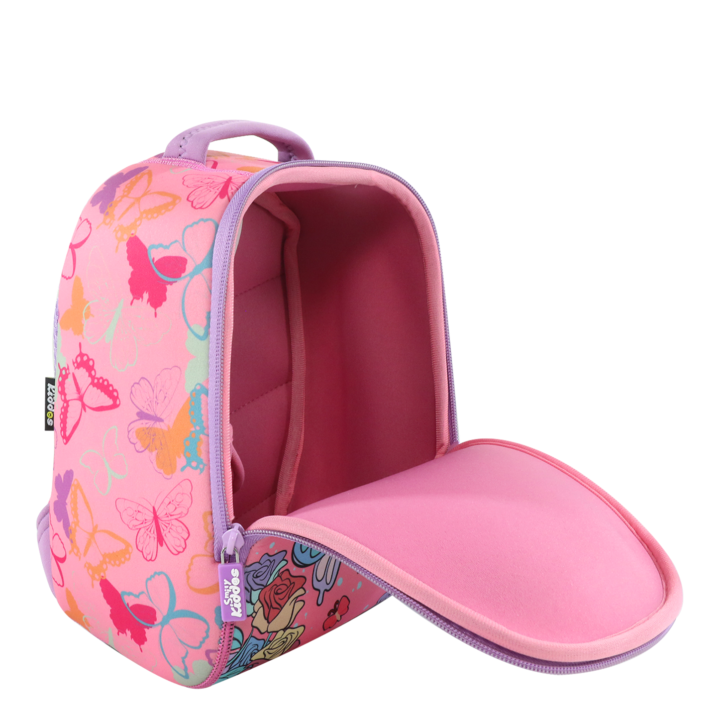 Smily Kiddos Preschool Backpack Butterfly Theme Light Pink