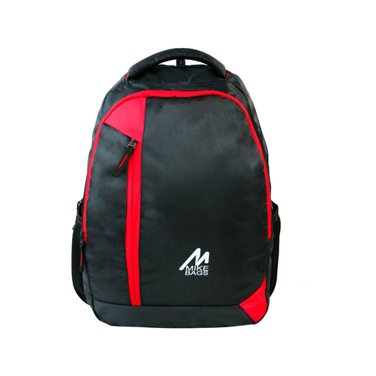 Mike Electra Laptop Backpack- Black & Red