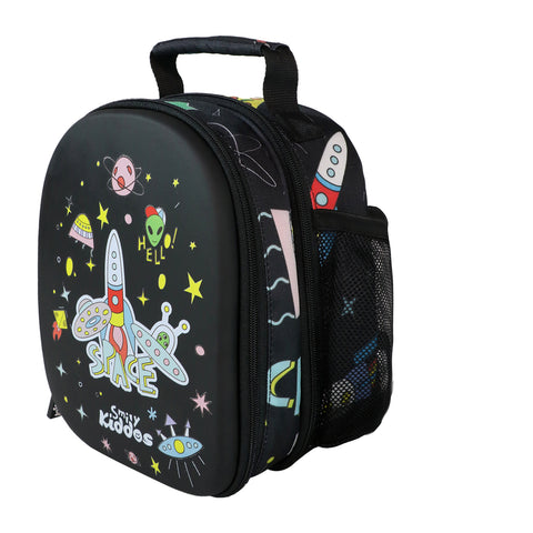 Image of Smily Kiddos Eva Pre School Backpack Space Theme - Black