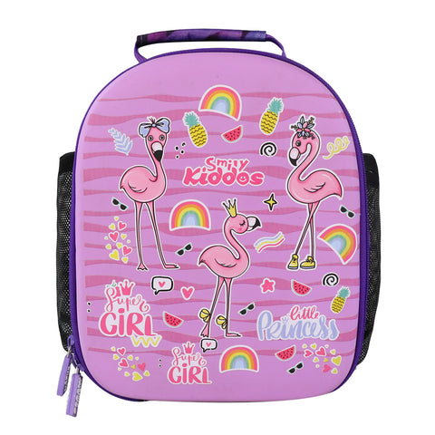 Image of Smily Kiddos Eva Pre School Backpack Flamingo Theme - Purple