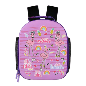 Smily Kiddos Eva Pre School Backpack Flamingo Theme - Purple