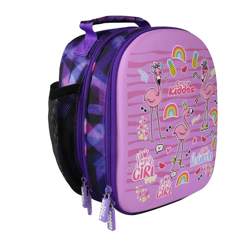 Image of Smily Kiddos Eva Pre School Backpack Flamingo Theme - Purple