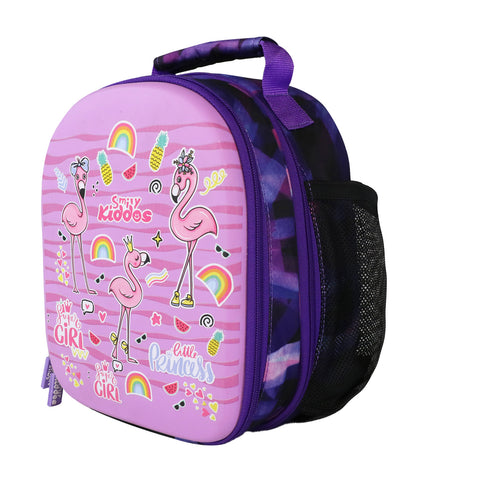 Image of Smily Kiddos Eva Pre School Backpack Flamingo Theme - Purple