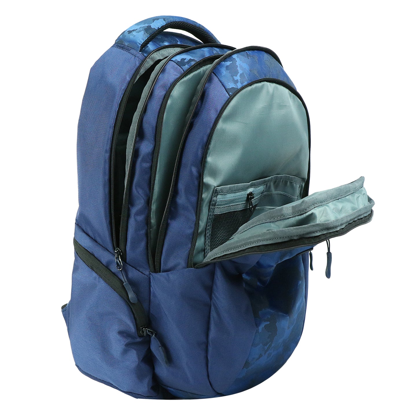 Gladiator deluxe laptop backpack with rain cover  - blue