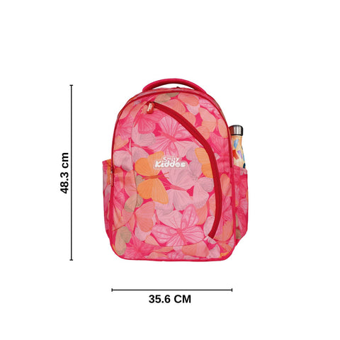 Image of Smily Kiddos Bella Backpack Red | 19.5 Inches School Bag for Girls