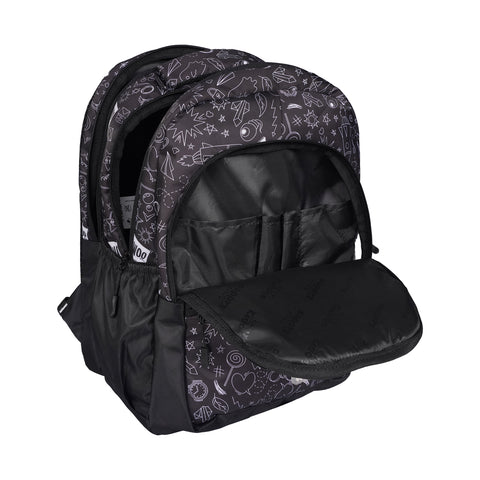 Image of Smily Kiddos Coco Backpack Black | Stylish & Lightweight School Bag for Kids (16x12x9)
