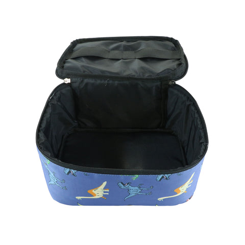 Image of Smily Kiddos Double Decker Lunch Bag Dino Theme - Blue LxWxH :25.5 X 17 X 20 CM