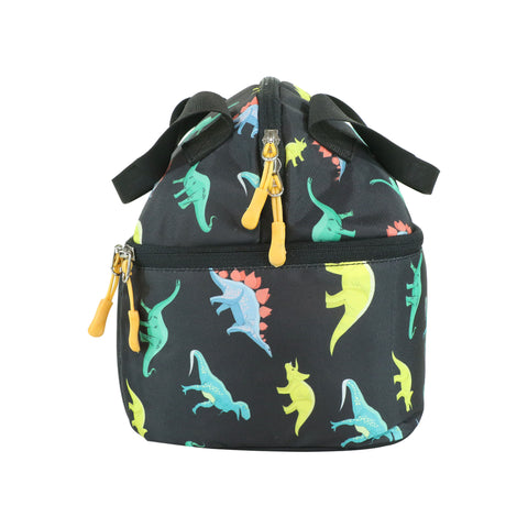 Image of Smily Kiddos Double Decker Lunch Bag Dino Theme - Black LxWxH :25.5 X 17 X 20 CM