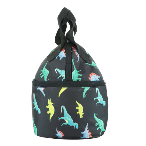 Image of Smily Kiddos Double Decker Lunch Bag Dino Theme - Black LxWxH :25.5 X 17 X 20 CM