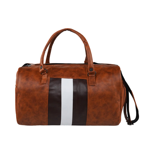 Mike Duffle Bag with Shoe Compartment - Brown