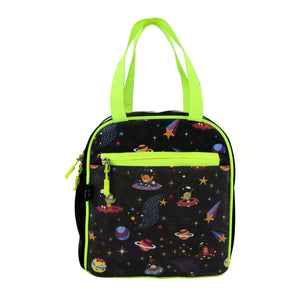 Smily Kiddos Joy Insulated Lunch Bag for Kids â?? Alien Theme, Black | Durable, Lightweight & Spacious