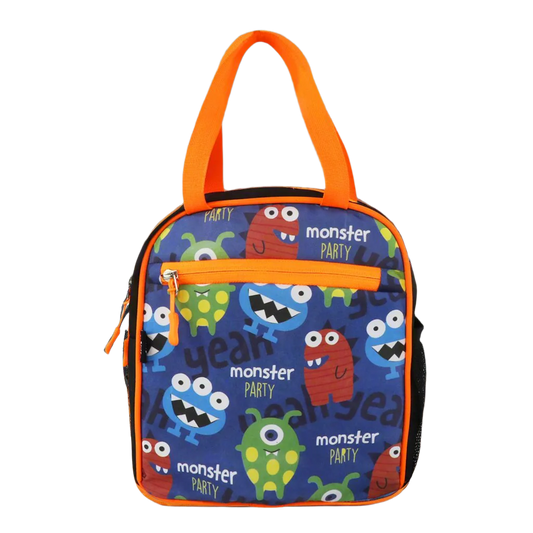 Smily kiddos joy lunch bag- Monster theme - Blue