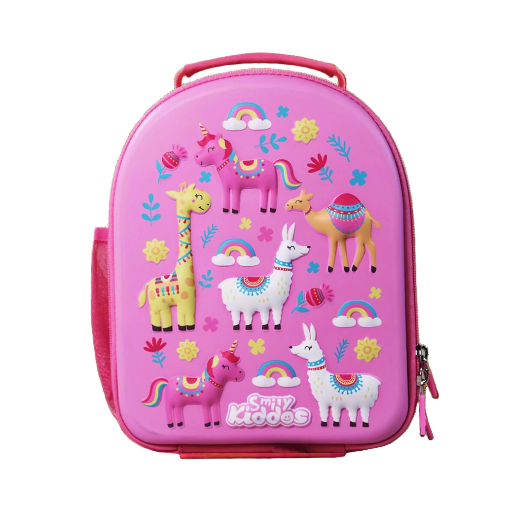 Smily Kiddos Hartop Eva Lunch Bag V2 Animal Theme Pink