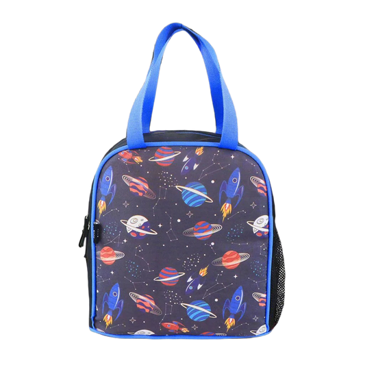 Smily kiddos joy lunch bag- space Theme - Violet