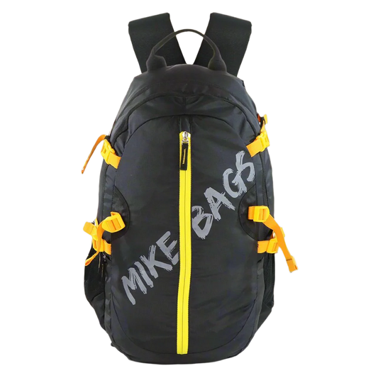 Mike Enticer 42L Trekking Backpack - Black with Yellow Zip