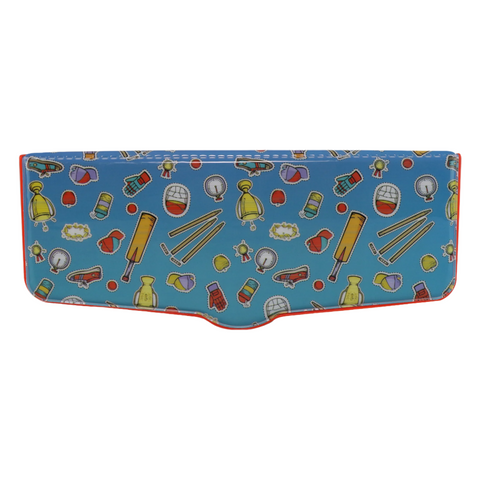 Image of Smily Kiddos Multi Functional Pop Out Pencil Box for Kids Stationery for Children - Cricket Theme - Blue