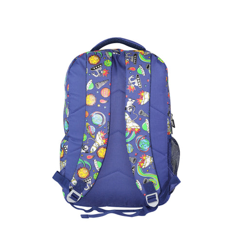 Image of Smily Kiddos 17 inch Backpack Space Theme | Blue