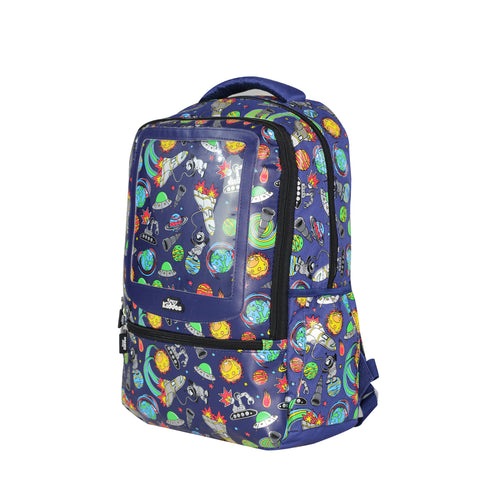 Image of Smily Kiddos 17 inch Backpack Space Theme | Blue