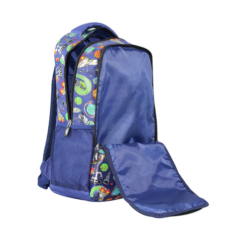 Image of Smily Kiddos 17 inch Backpack Space Theme | Blue