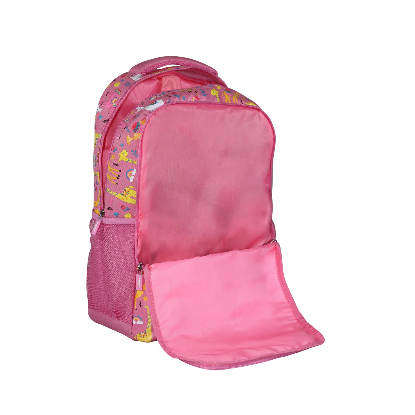 Smily Kiddos 17 inch Backpack Animal Theme | Pink