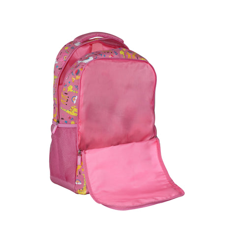 Image of Smily Kiddos 17 inch Backpack Animal Theme | Pink