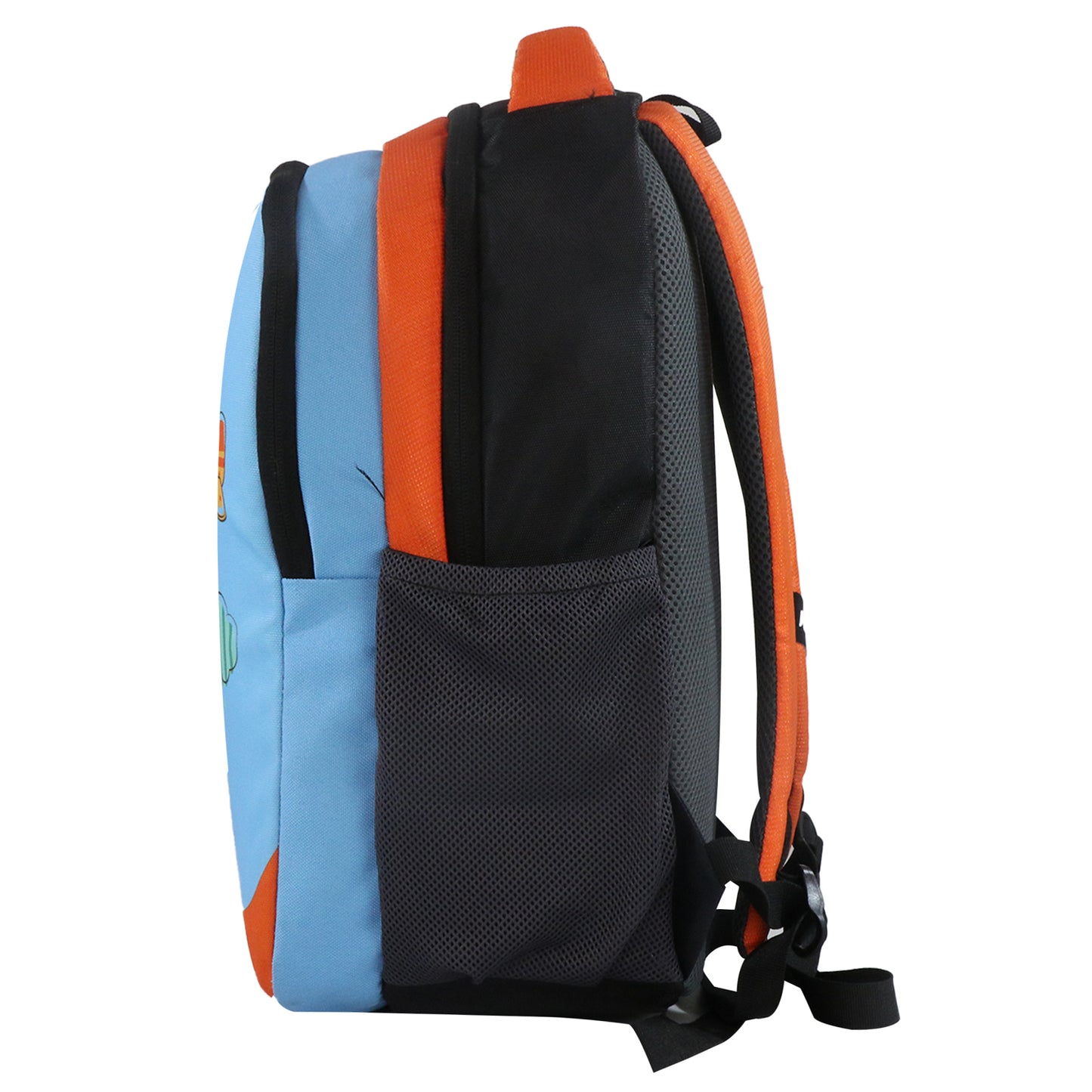 3 in 1 School Bag Includes lunch bag, 14 inch School Bags, & pencil case in box packing (1 Set/Blue)