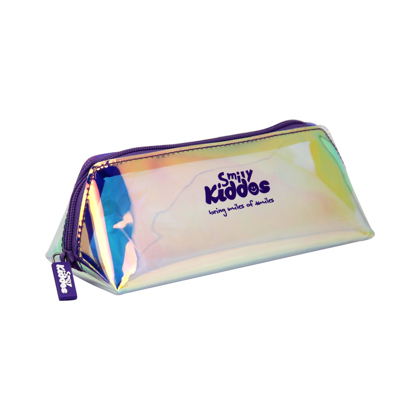 Smily Holograph Pencil Pouch Violet