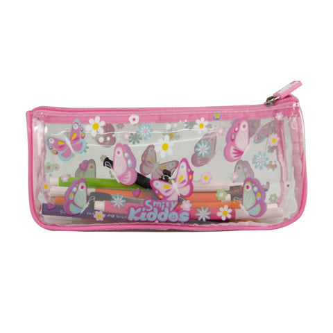 Image of Smily Kiddos Butterfly Transparent Pencil Pouch