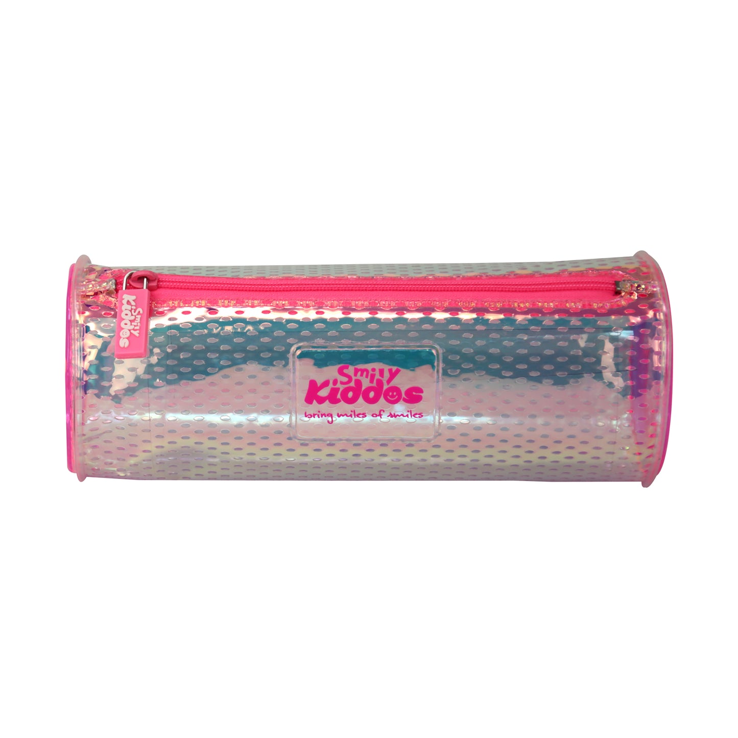 Smily Glossy Pencil Pouch Pink